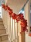 Anna&#x27;s Whimsy 5.91FT Fall Garland Artificial Eucalyptus Garland with Flowers, Fall Decor Fake Rose Gypsophila Garland, Fall Flower Faux Floral Garland for Wedding Home Party Table Runner(Orange, 1)
